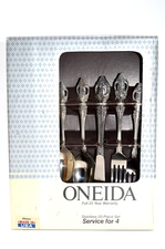 Oneida Stainless Flatware Renoir Pembrooke Silverware 20 Pc Service For 4 NEW