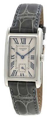 Longines DolceVita Silver Dial Gray Leather Quartz Womens Watch L5.512.4.71.3