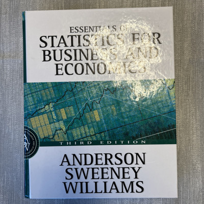 Essentials Of Statistics For Business And Economics