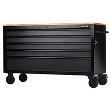 Image of BUNKER 5-Drawer Workbench Roller Tool Cabinet, 61in, Grey (Damaged Packaging) UK