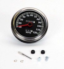 Drag Specialties 5in. Dash Mount 21 Speedometer - 89-95 Face 72422amx-bx33