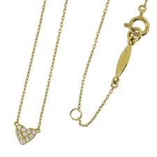 AHKAH Heart Necklace Diamond 0.05ct K18 Yellow Gold 1.1g