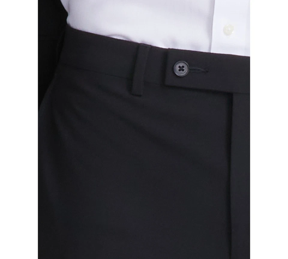 Dkny Mens Modern fit 2 Piece Suit 38 S / 31 Waist Black Solid - Image 4 of 4