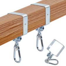 2 x SWING HOOKS 90x90mm FOR SQUARE WOOD CLIMBING FRAME DIY KIDS PLAYGROUND 200KG