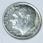 1954 Roosevelt Dime 90% Silver 10c US Coin AU ABOUT UNCIR. CONDITION #6829