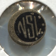 Illinois, North Shore Lines Enameled Bronze Pin NSL 12mm See Scans