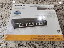 NETGEAR 8-Port Gigabit Ethernet Unmanaged Switch (GS308) Home/Office Network Hub