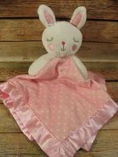 Circo Bunny Rabbit Lovey Security Blanket Pink Satin Polka Dots Plush Target