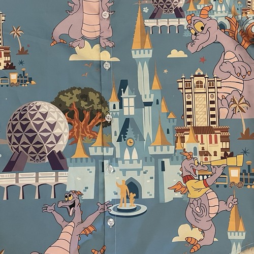 Epcot Disney Large blau Four Parks Figment Button Down Hawaiihemd Unisex - Bild 2 von 5