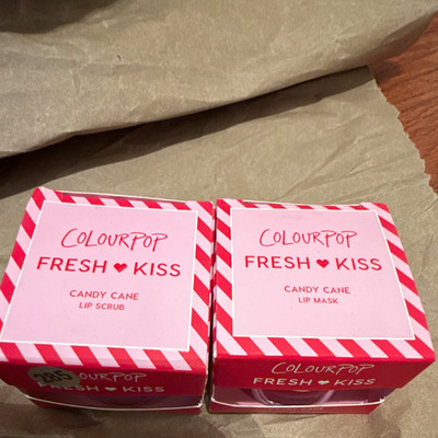 ColourPop Fresh Kiss Candy Cane Lip Scrub for Dry Lips w/ Shea Butter 0.37 oz