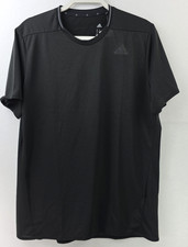 Adidas Men's Athletic Shirt Climalite Breathable Wick Black Medium NWT