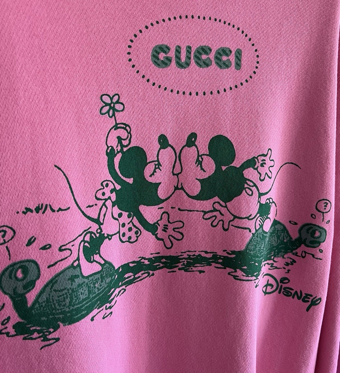 GUCCI DISNEY HOODIE MID LENGTH DRESS PINK MEDIUM | eBay