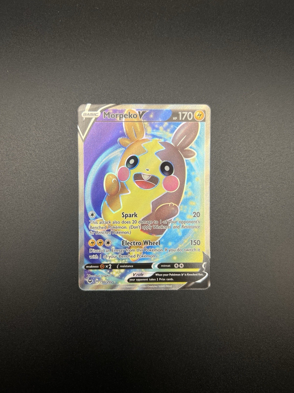 Morpeko V (Full Art) 190/202 Swsh01: Sword & Shield Holo