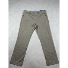 Polo Ralph Lauren Stretch Straight Fit Chino Pants Tan Khaki Pony Logo 36 X 32