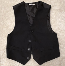 Calvin Klein Boys Black Solid Formal Vest Size 4 Regular
