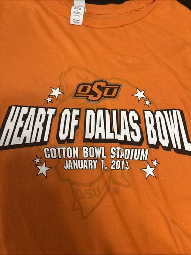 Oklahoma State University Football Heart Of Dallas Bowl Official T-shirt - Picture 1 of 2