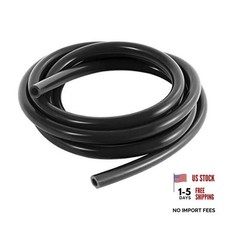 Silicone Vacuum Tubing Hose Line, 10 Ft 1/4" 6mm Inner Diameter Hose, Black