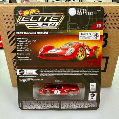 Mattel Creations Hot Wheels Elite 64 1967 Ferrari 330 P4 (JCP47