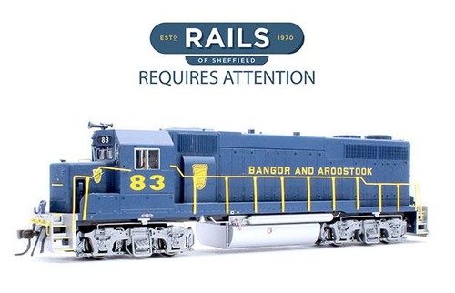 ATLAS 'HO' SPUR 9117 BLAU BANGOR & AROOSTOOK EMD '83' DIESELLOK * DCC AUSGESTATTET 1 | Zustand: Used