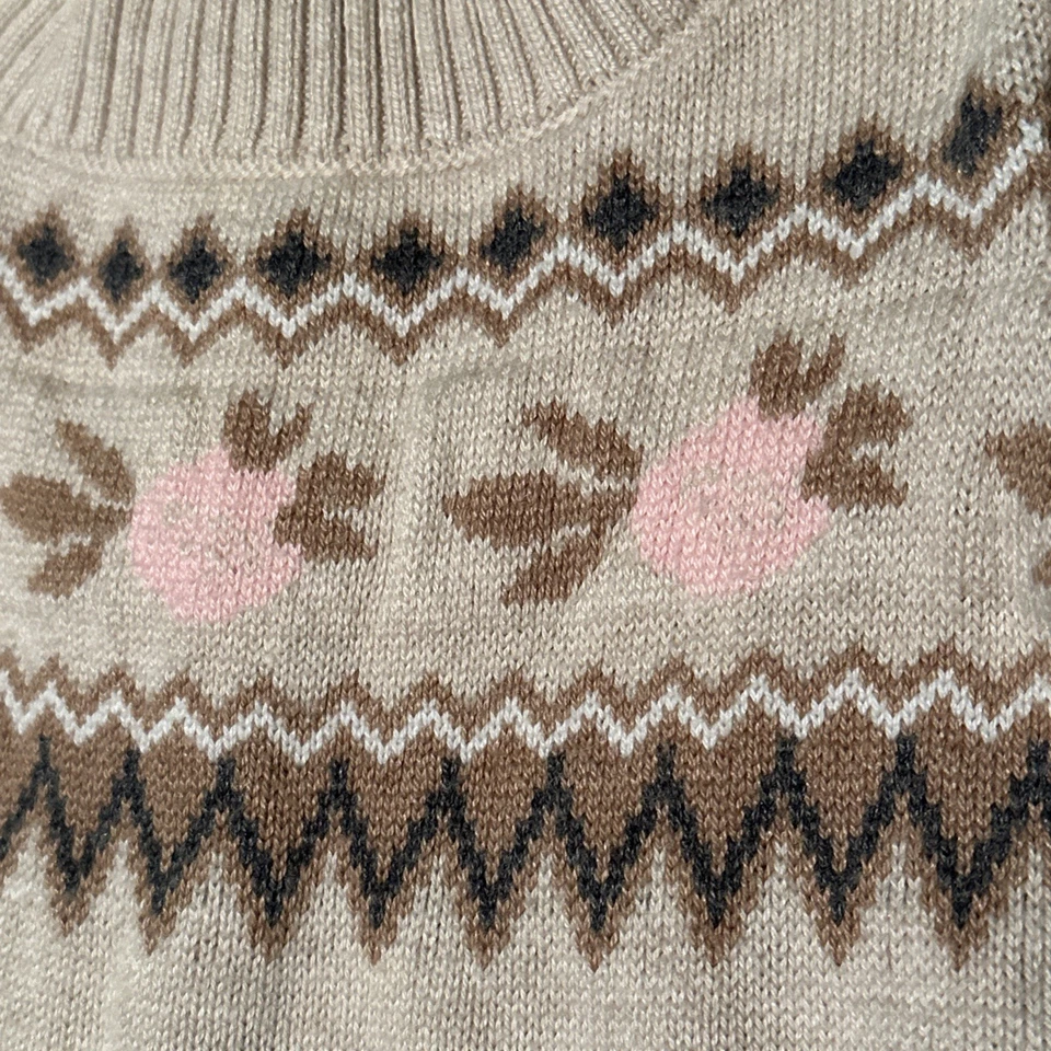 Vestido Suéter Janie and Jack Fair Isle Flores Talla 4 4t Foto 4 de 4