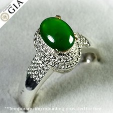  GIA FULL CERTIFIED 1.30ct Oval Natural Green Jade - Untreated Guatemala Gem