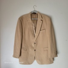Jos A Bank Blazer Sports Coat 46R Mens Tan 100 Camel Hair Pockets Soft