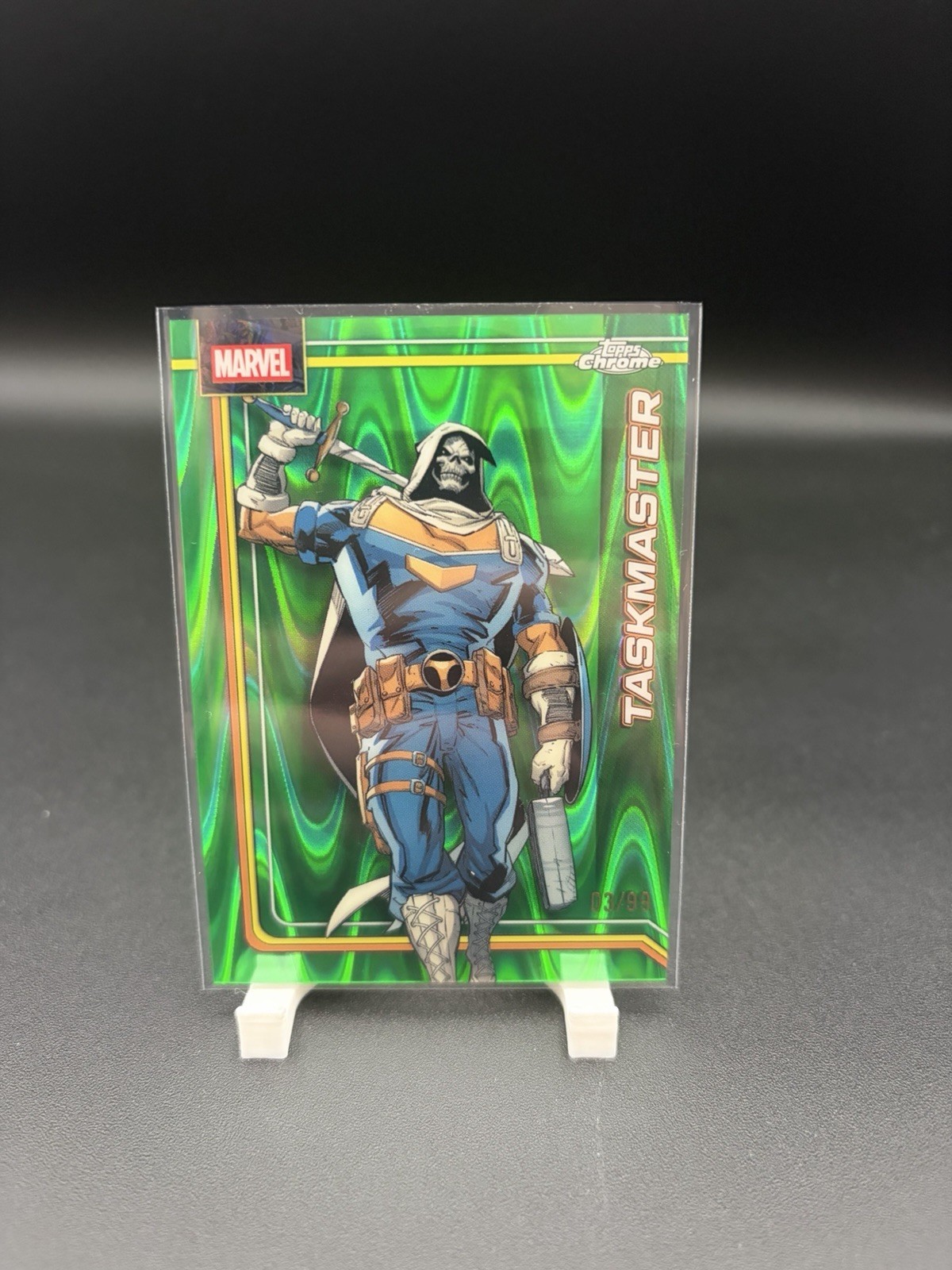 2026 Topps Chrome Marvel Taskmaster #173 Serial Numbered Raywave 03/99
