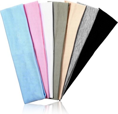 Bewudy 7 Stück Stirnband Damen Sport Haarband Damen, Elastische Haarbänder