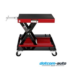 Motorcycle Lift Scissor Jack Dolly 1100 Lbs Wide Deck Hand Crank For Atv Bikes
