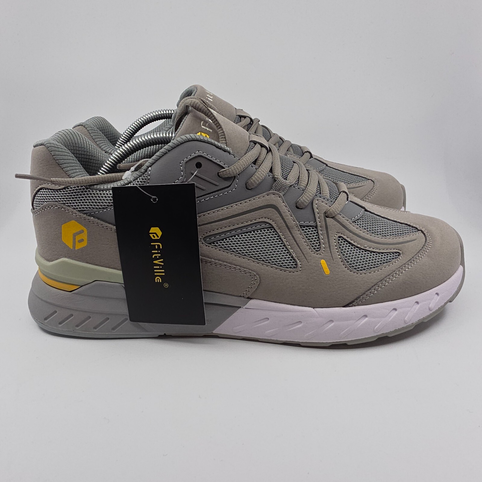 SAOLA Scarpe Fitville Uomo Taglia 12W Grigio Reboundcore Ampie Passeggiate Comode Nuove Senza Scatola Recupero