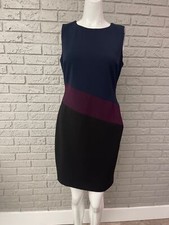 Tommy Hilfiger Women Sleeveless Color Block Sheath Dress Size 6
