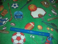 SPORTS FLEECE FABRIC - LAST YARD ON BOLT  FOOTBALL, BASKETBALL ETC
