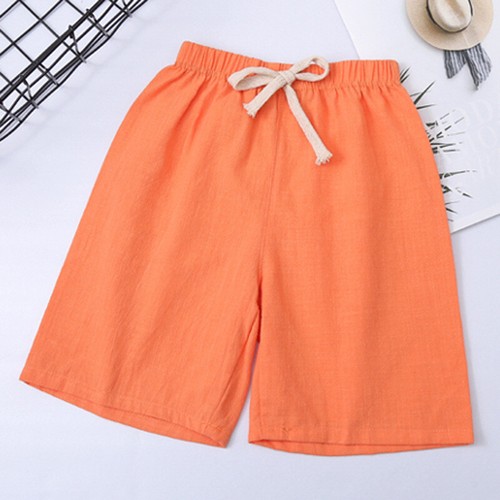 Summer Kid's Shorts Ramie Cotton Boy and Girl Pajama Beach Thin Style Pants - Picture 41 of 51