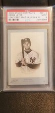 2005 Studio Portraits Derek Jeter Mat. Blue B & W /25 #SP-2 PSA 9 HOFer, POP 1