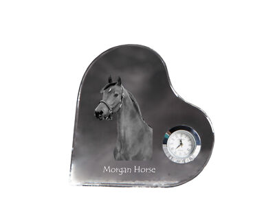 Morgan Pferd Uhr in Herzform mit Pferd Art-Dog