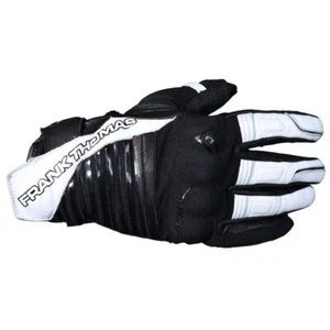 Frank Thomas Venom Turismo Motorcycle Short Gloves Black White