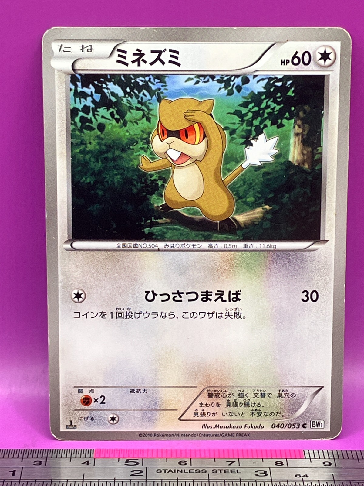 Patrat Pokemon Card 040/053 C BW1 2010 1st Ed Nintendo TCG Japanese #864