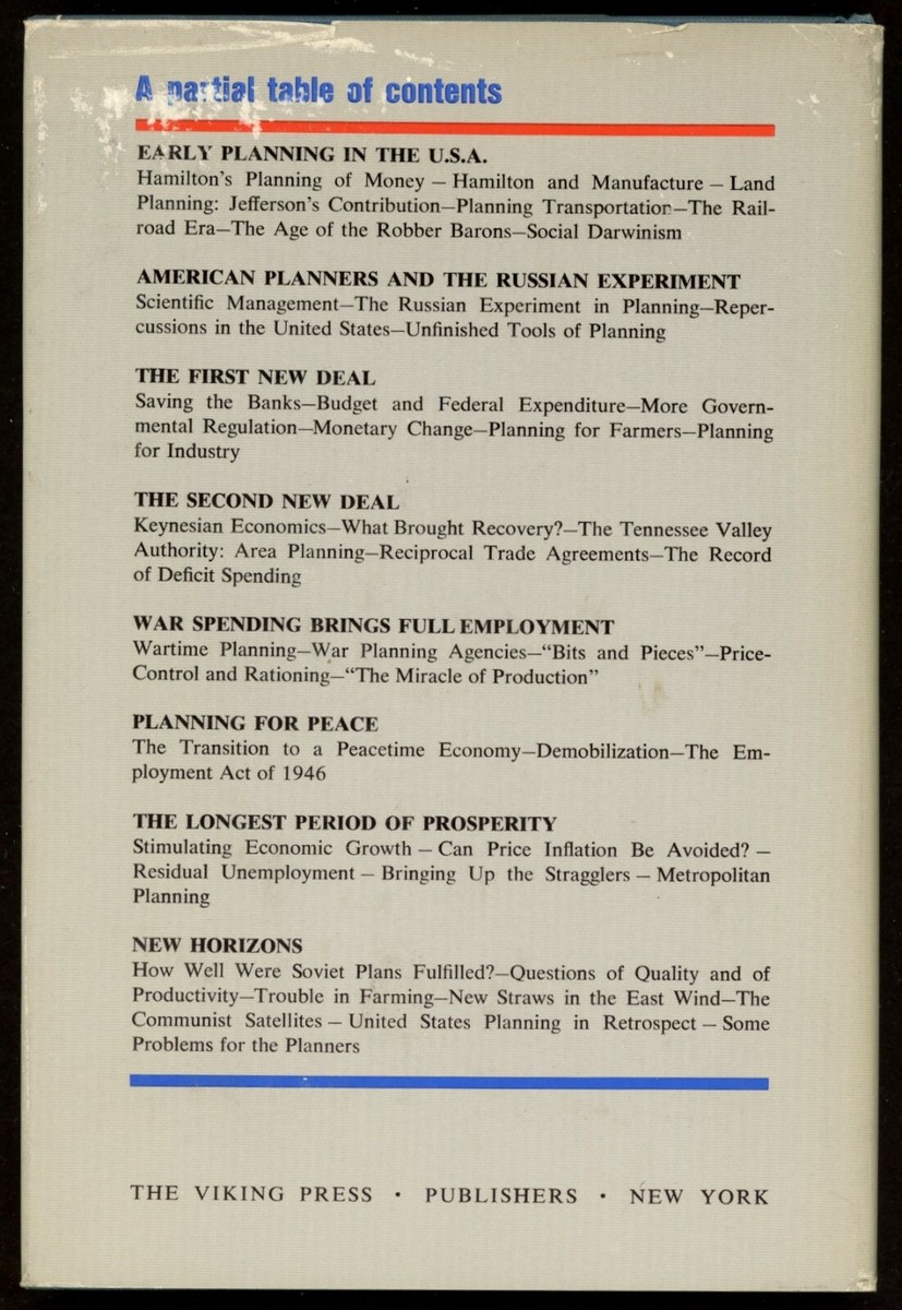 Planning (1967) Federal Hardcover Book by George Soule