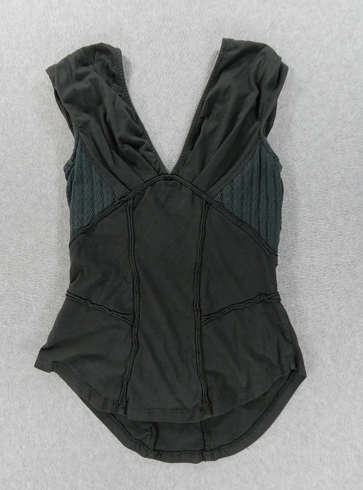 Free People Fitted Active Wear Sleeveless Top (Womens Medium) Gray - Image 3 of 3