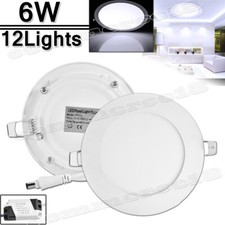 12Pack 4Inch LED Ceiling Lights Ultra-Thin Recessed Retrofits Kit 6000K Daylight