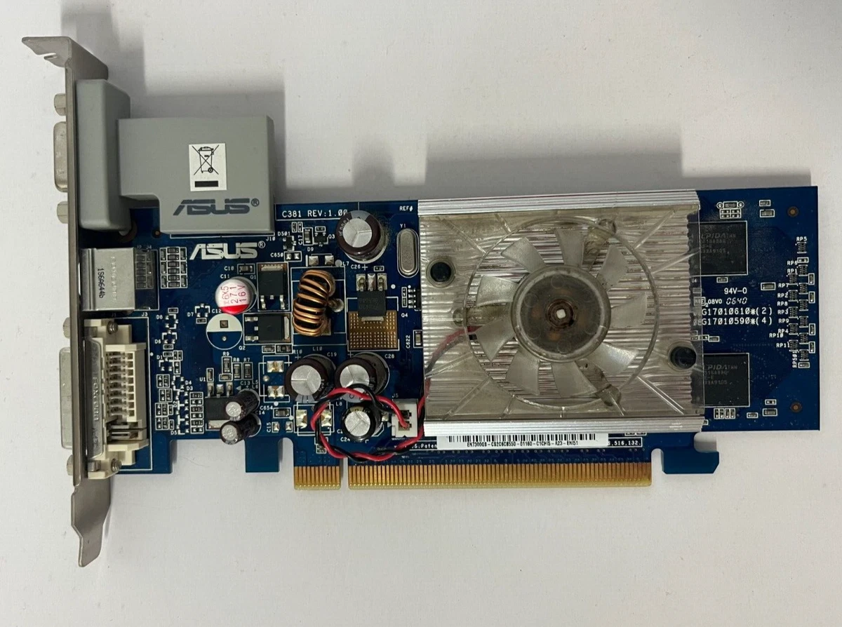 Asus NVIDIA GeForce EN7300GS HTD 128M A VGA S VIDEO DVI Graphics Card