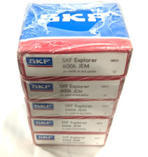 SKF Deep Groove Open Ball Bearing 55 x 30 x 13 MM  QTY 5  6006 JEM