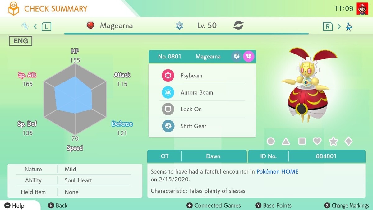 Shiny Magearna Original Ultra Ball Magearna Max IVS Pokemon