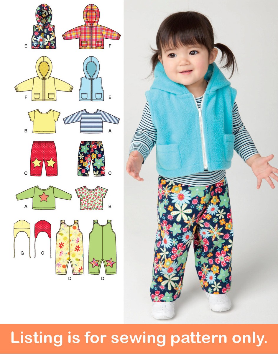 SEWING PATTERN Sew Baby Clothes Clothing Girls Boys Vest