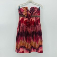 Strapless Dress Beaded Waist Cocktail Party Dress Red Orange Y2K Homecoming 4