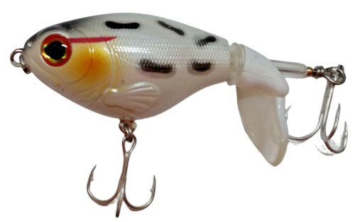 Whopper Plopper Esca da pesca stile 75 mm 17 g Topwater Popper - Colore rana albina - Foto 1 di 6