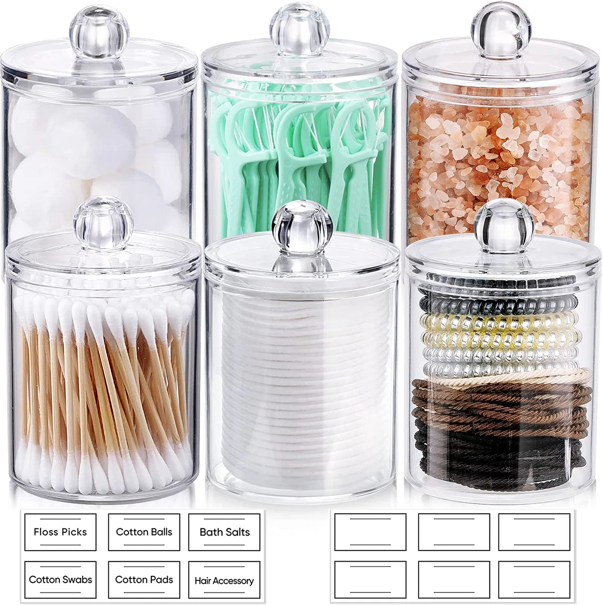 Portable transparent container travel toothpick q-tip box