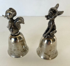 Disney Flower the Skunk and Bambi NE Collector's Society Pewter Bells