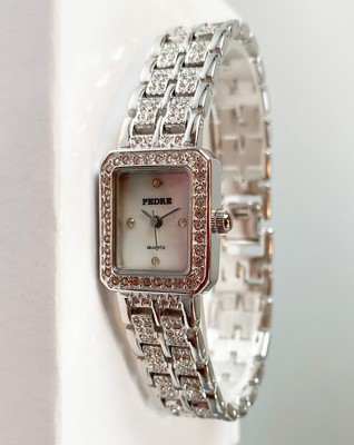 Austrian Crystals and Mother of Pearl Watch GENOA Mother of Pearl, Austrian Crystal Watch - Etsy main image 2