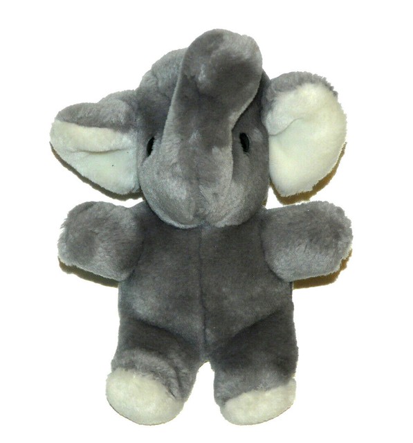 Small Grey Elephant Plush 8 inch Lovey Stuffed Animal Toy eBay